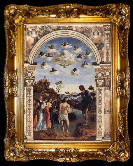 framed  CIMA da Conegliano Baptism of Christ, ta009-2